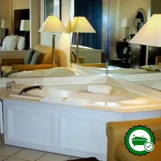 Private in-room hot tub