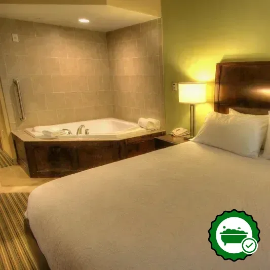Private in-room hot tub