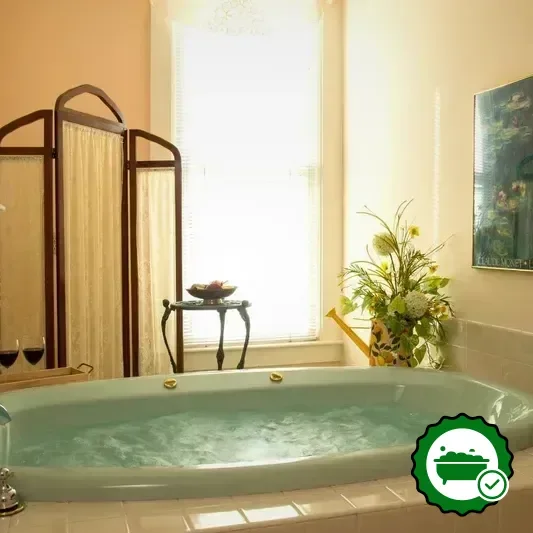 Private in-room hot tub