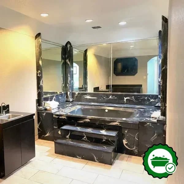 Private in-room hot tub