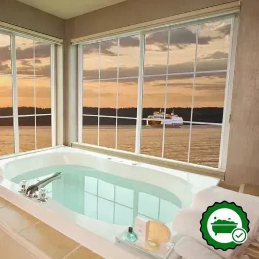 Private in-room hot tub