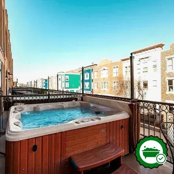 Private outdoor hot tub