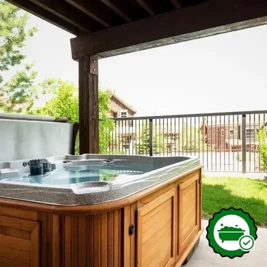 Private outdoor hot tub