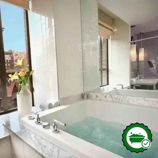 Private in-room hot tub