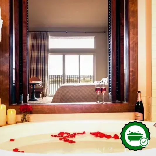 Private in-room hot tub