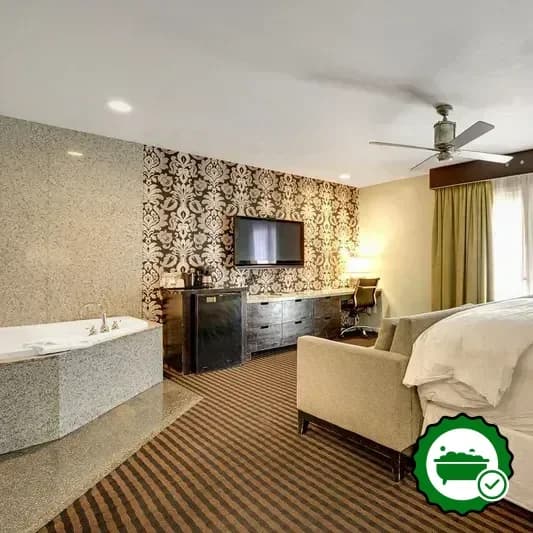 Private in-room hot tub
