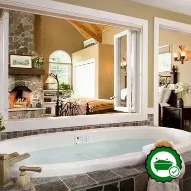 Private in-room hot tub