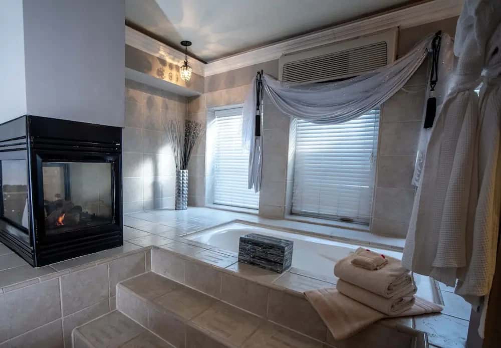 In-room hot tub at Anniversary Inn in Boise, ID