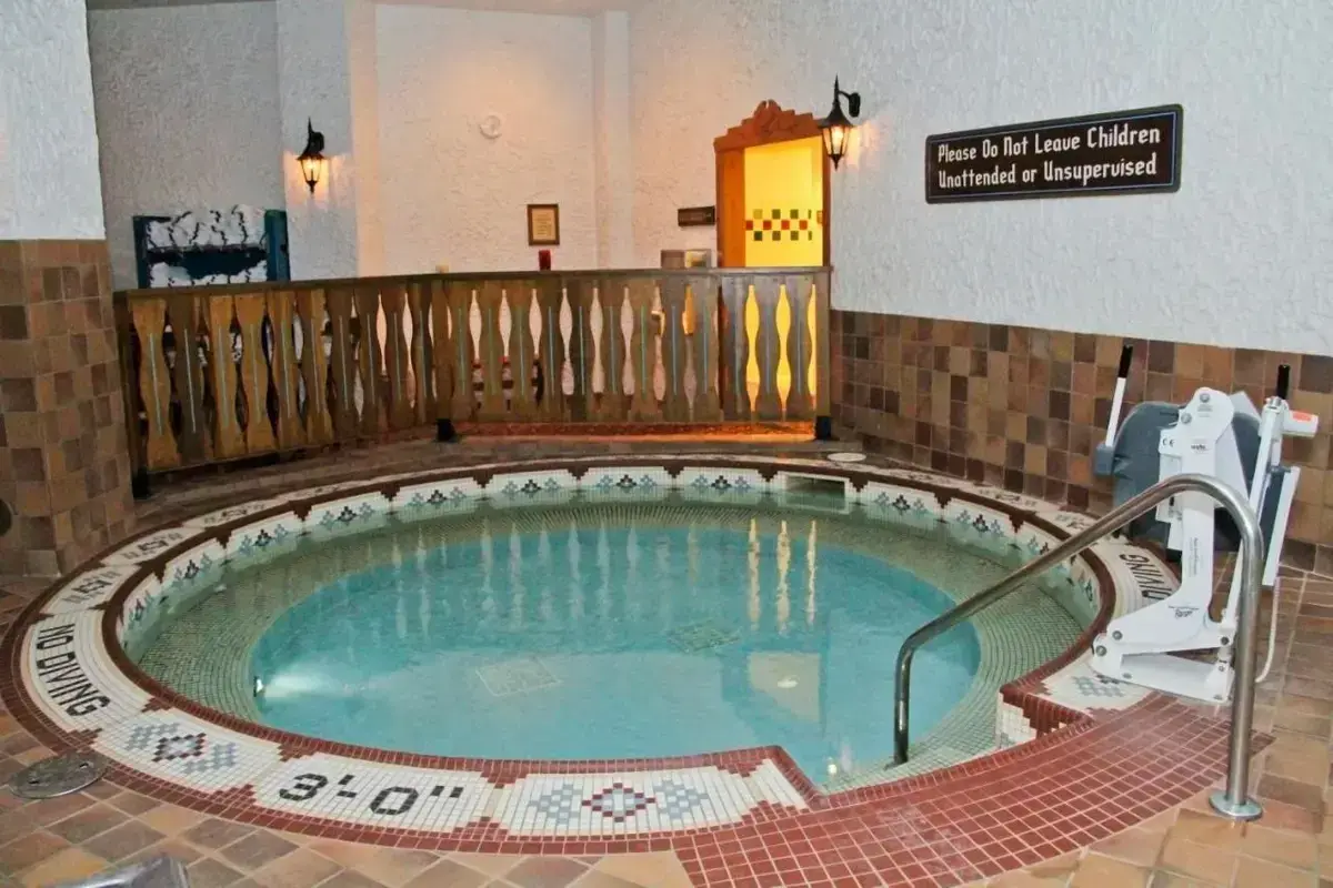 In-room hot tub at Bavarian Inn Lodge in Frankenmuth, MI
