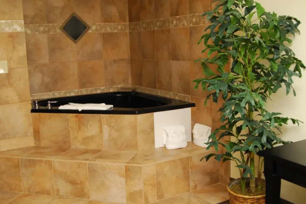 In-room hot tub at Ramada by Wyndham Bettendorf in Bettendorf, IA